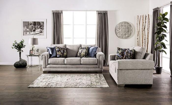 Atherstone SM6436-LV Light Gray Transitional Loveseat By furniture of america - sofafair.com
