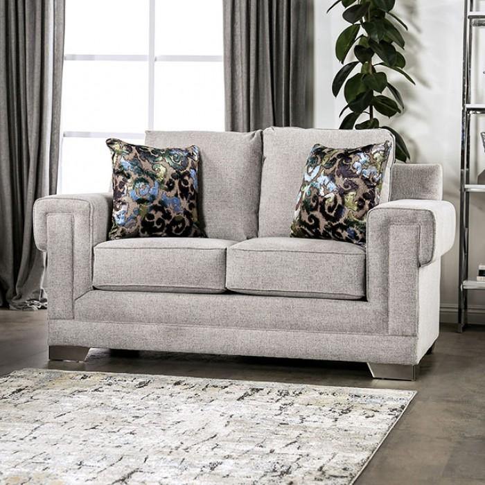 Atherstone SM6436-LV Light Gray Transitional Loveseat By furniture of america - sofafair.com