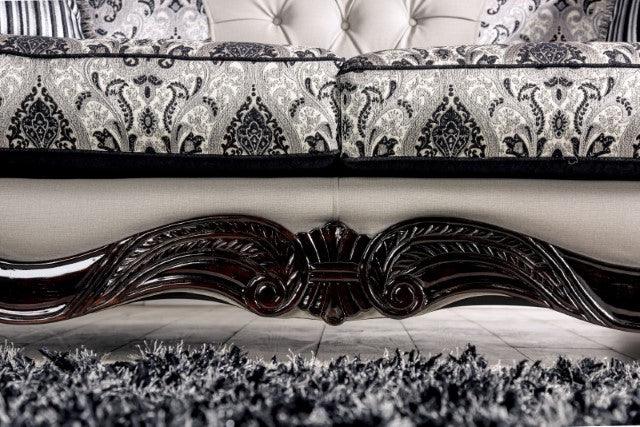 Crespignano SM6449-LV Black/Gray Traditional Loveseat By Furniture Of America - sofafair.com