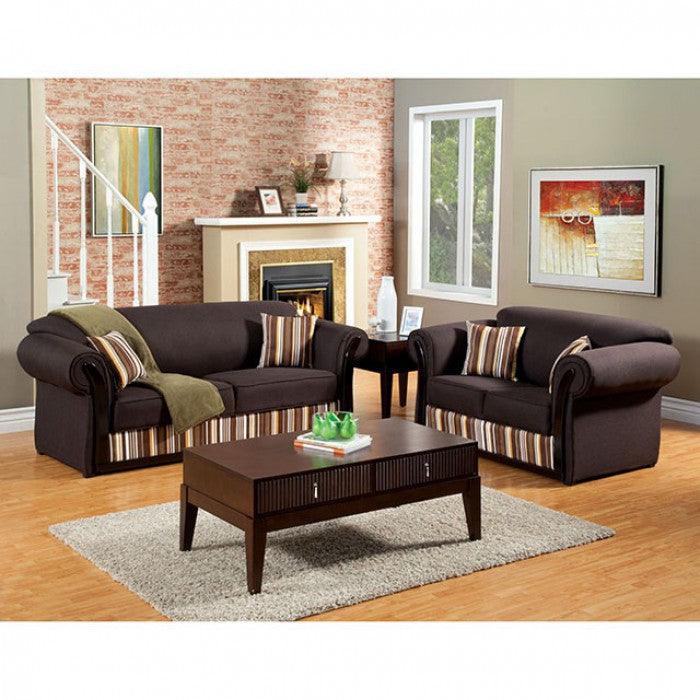 Somerset SM6601-CH Dark Brown Transitional Chair By furniture of america - sofafair.com