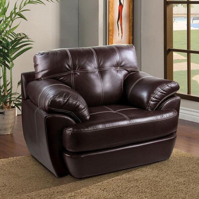 Morton SM6603-CH Dark Brown Contemporary Chair By furniture of america - sofafair.com