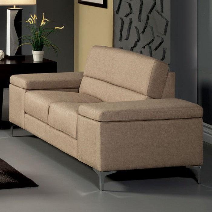 Rhodes SM6605-LV Beige Contemporary Love Seat By furniture of america - sofafair.com