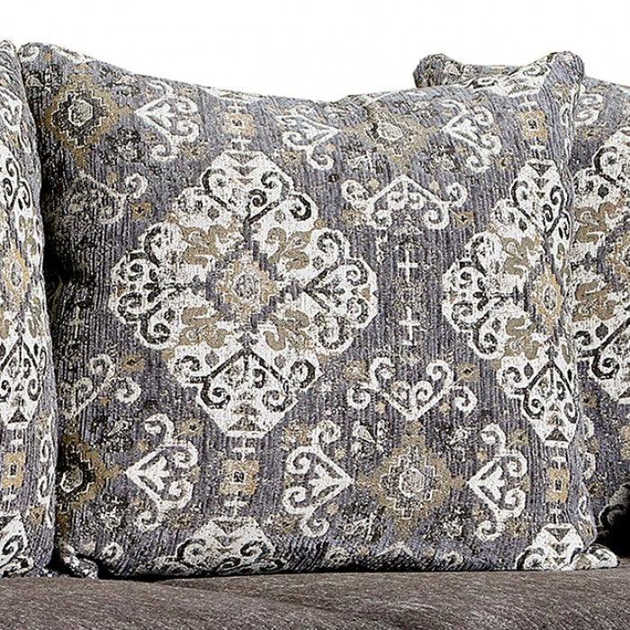 Velletri SM7300-SF Warm Gray/Weathered White Traditional Sofa By furniture of america - sofafair.com