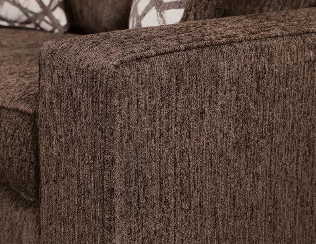 West Acton SM7330-SF Chocolate Contemporary Sofa By Furniture Of America - sofafair.com