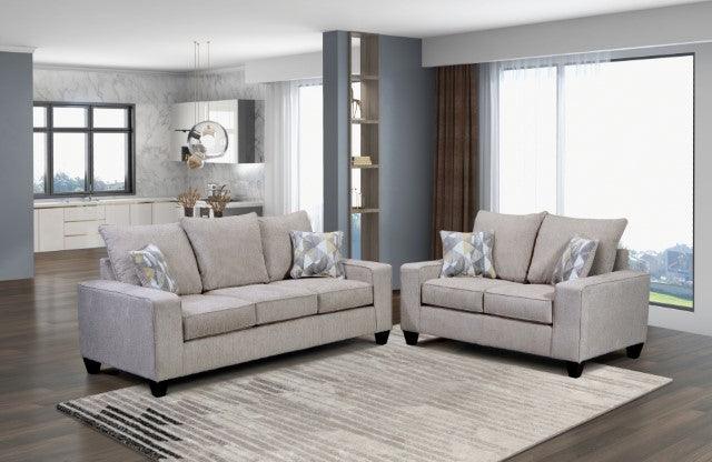 West Acton SM7331-LV Beige Contemporary Loveseat By Furniture Of America - sofafair.com