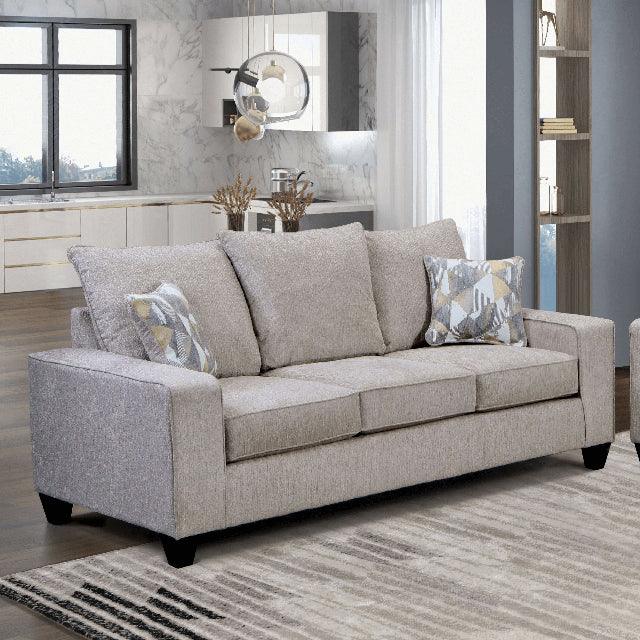 West Acton SM7331-SF Beige Contemporary Sofa By Furniture Of America - sofafair.com