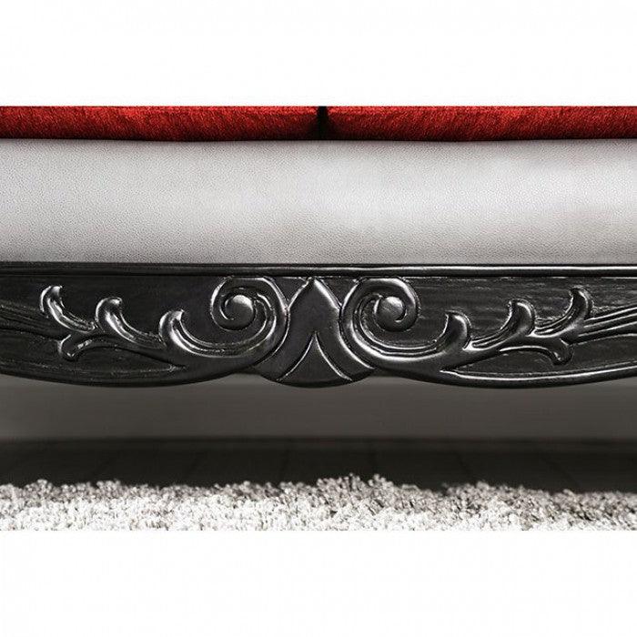 Midleton SM7440-SF Gray/Red/Black Transitional Sofa By furniture of america - sofafair.com