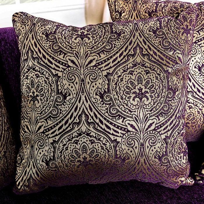 Casilda SM7743-LV Purple Traditional Loveseat By furniture of america - sofafair.com