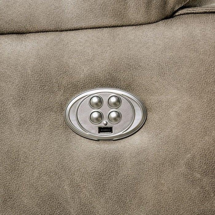 Elton SM7804-LV Light Gray Transitional Power Love Seat By furniture of america - sofafair.com