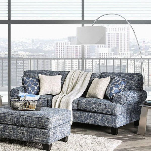 Pierpont SM8010-SF Blue Transitional Sofa By furniture of america - sofafair.com
