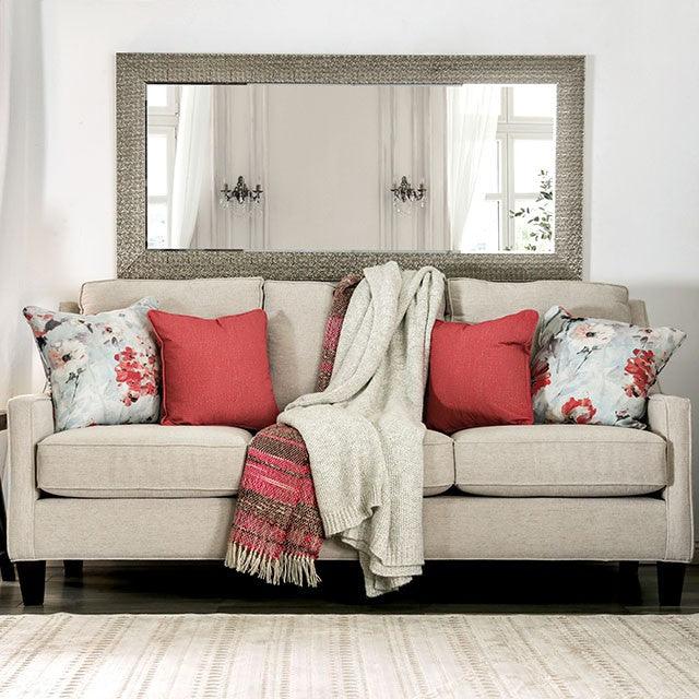 Nadene SM8014-SF Ivory Transitional Sofa By Furniture Of America - sofafair.com