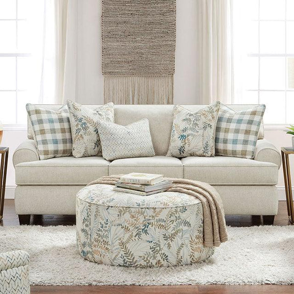Cadigan SM8191-LV Ivory Transitional Loveseat By Furniture Of America - sofafair.com