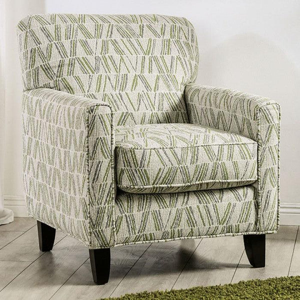 Gardner SM8195-CH-PT Gray/Green Transitional Chair By furniture of america - sofafair.com