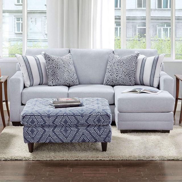 Chiswick SM8206 Light Gray Contemporary Sectional By Furniture Of America - sofafair.com