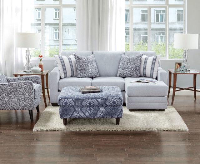 Chiswick SM8206 Light Gray Contemporary Sectional By Furniture Of America - sofafair.com