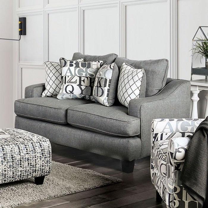 Verne SM8330-LV Bluish Gray Transitional Love Seat By furniture of america - sofafair.com