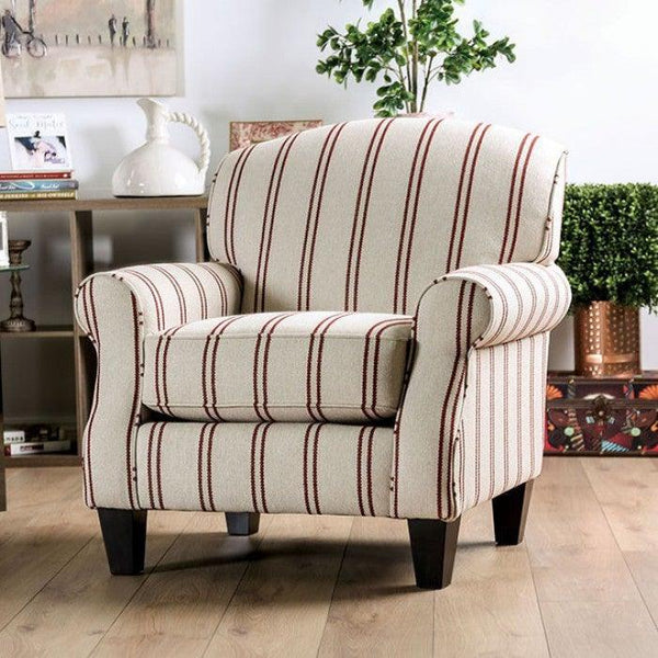 Fillmore SM8350-CH-ST Striped Striped Chair By furniture of america - sofafair.com
