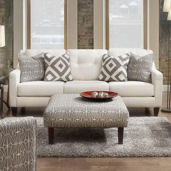Parker SM8563-SF Ivory Transitional Sofa By Furniture Of America - sofafair.com