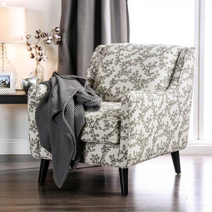 Dorset SM8564-CH-FL Ivory/Pattern Transitional Floral Chair By furniture of america - sofafair.com