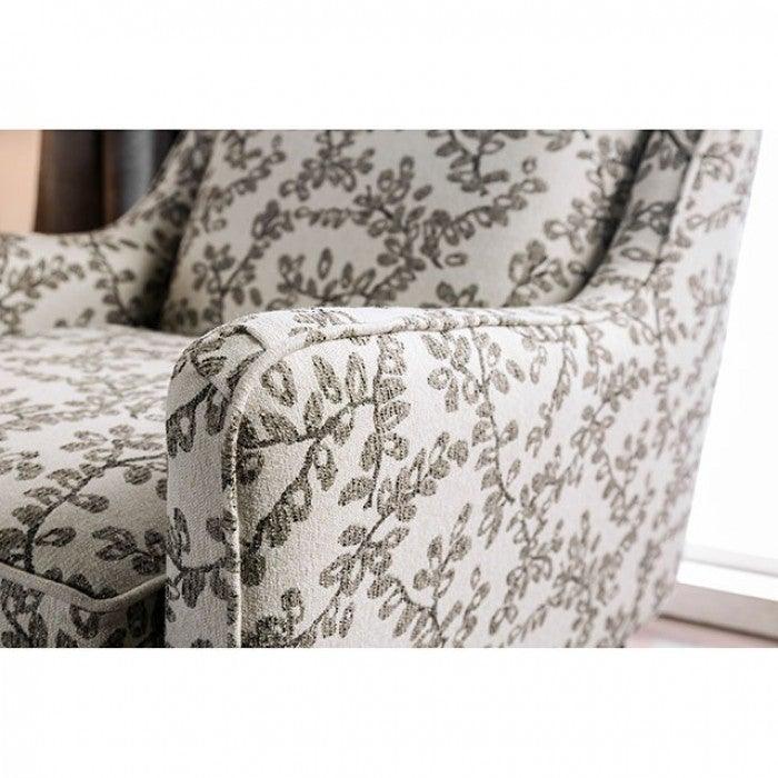 Dorset SM8564-CH-FL Ivory/Pattern Transitional Floral Chair By furniture of america - sofafair.com