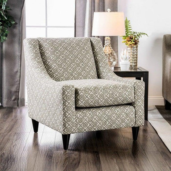 Dorset SM8564-CH-SQ Light Gray/Pattern Transitional Square Chair By furniture of america - sofafair.com