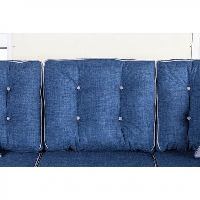 Ravel SM8802-LV Blue Contemporary Love Seat By furniture of america - sofafair.com