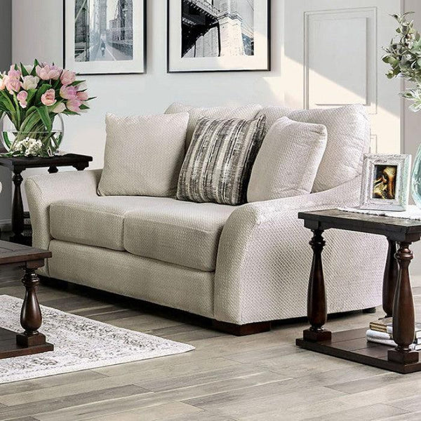 Oacoma SM9113-LV Ivory Transitional Love Seat By furniture of america - sofafair.com
